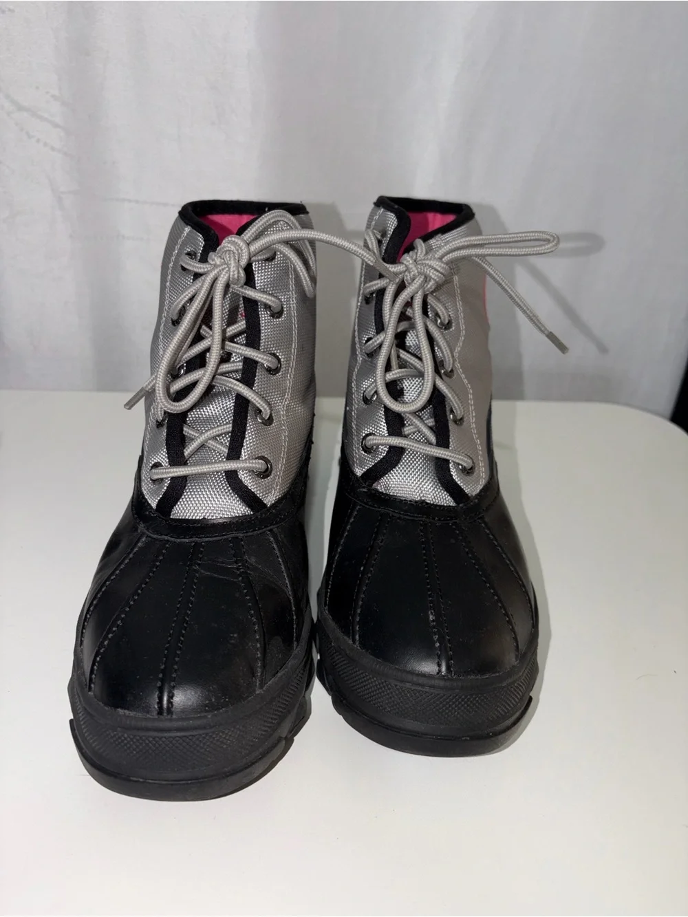 Ralph Lauren Black & Grey Woodward Boots - Junior Size 6 women’s 8